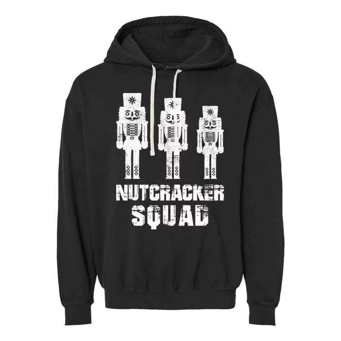 Nutcracker Squad Holiday Ballet Dance Matching Christmas Garment-Dyed Fleece Hoodie