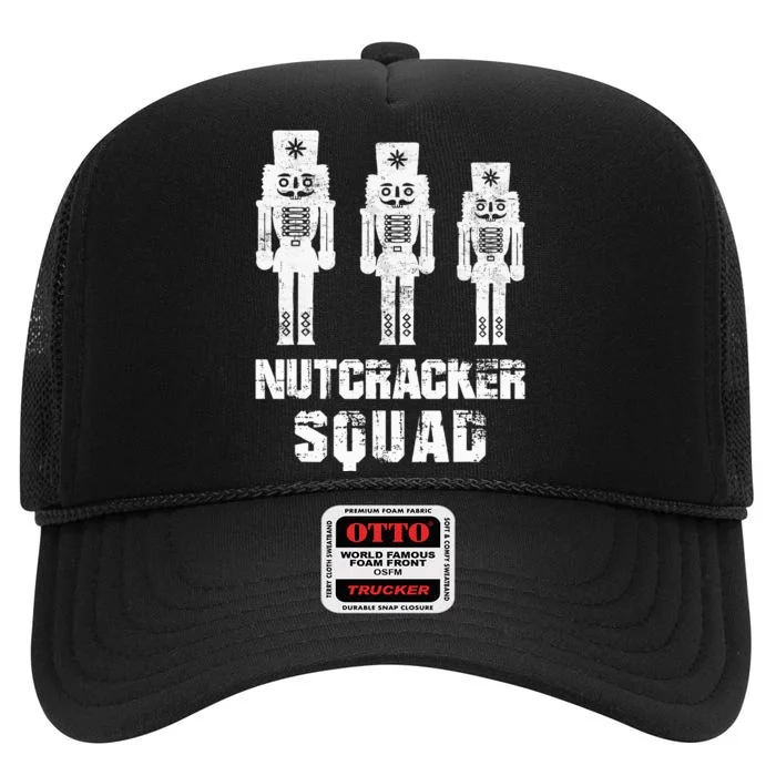 Nutcracker Squad Holiday Ballet Dance Matching Christmas High Crown Mesh Trucker Hat