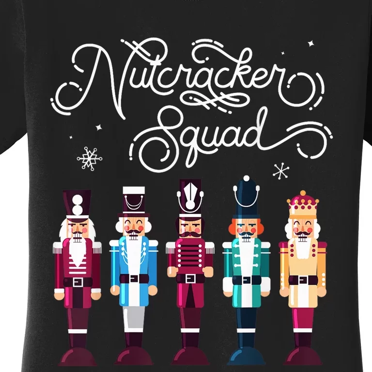 Nutcracker Squad Holiday Christmas Boy Girls Wo  Cute Women's T-Shirt