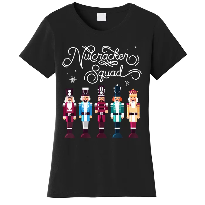 Nutcracker Squad Holiday Christmas Boy Girls Wo  Cute Women's T-Shirt