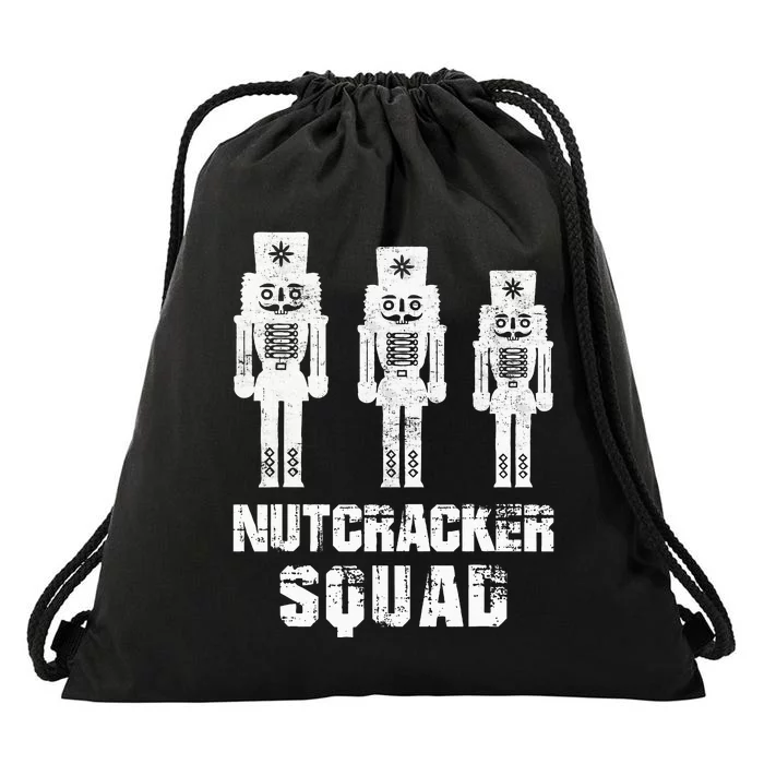 Nutcracker Squad Holiday Ballet Dance Matching Christmas Drawstring Bag