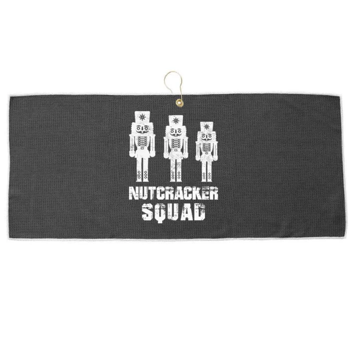 Nutcracker Squad Holiday Ballet Dance Matching Christmas Large Microfiber Waffle Golf Towel