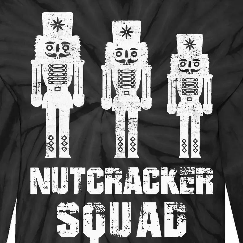 Nutcracker Squad Holiday Ballet Dance Matching Christmas Tie-Dye Long Sleeve Shirt