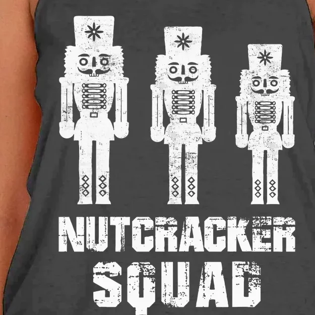 Nutcracker Squad Holiday Ballet Dance Matching Christmas Women's Knotted Racerback Tank