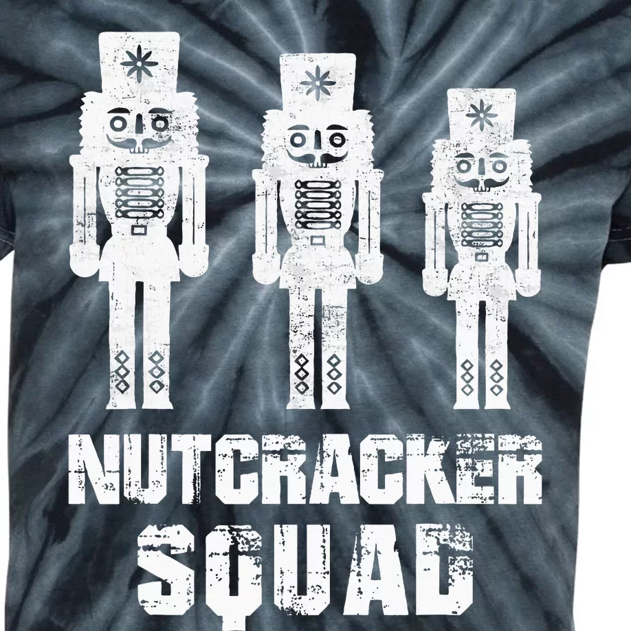 Nutcracker Squad Holiday Ballet Dance Matching Christmas Kids Tie-Dye T-Shirt