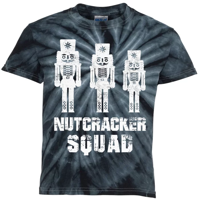 Nutcracker Squad Holiday Ballet Dance Matching Christmas Kids Tie-Dye T-Shirt