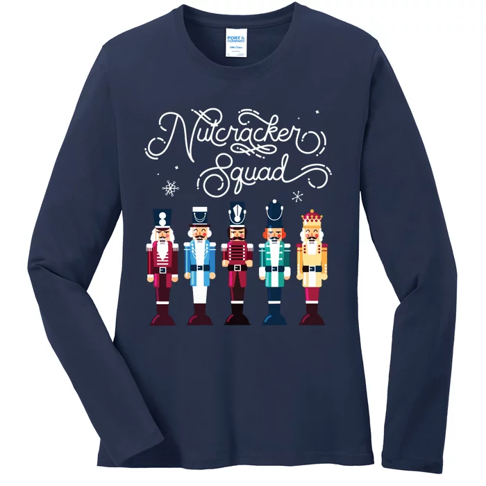 Nutcracker Squad Holiday Christmas Boy Girls Women Cute Ladies Long Sleeve Shirt