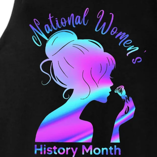 National 's History Month March Woman Ladies Tri-Blend Wicking Tank