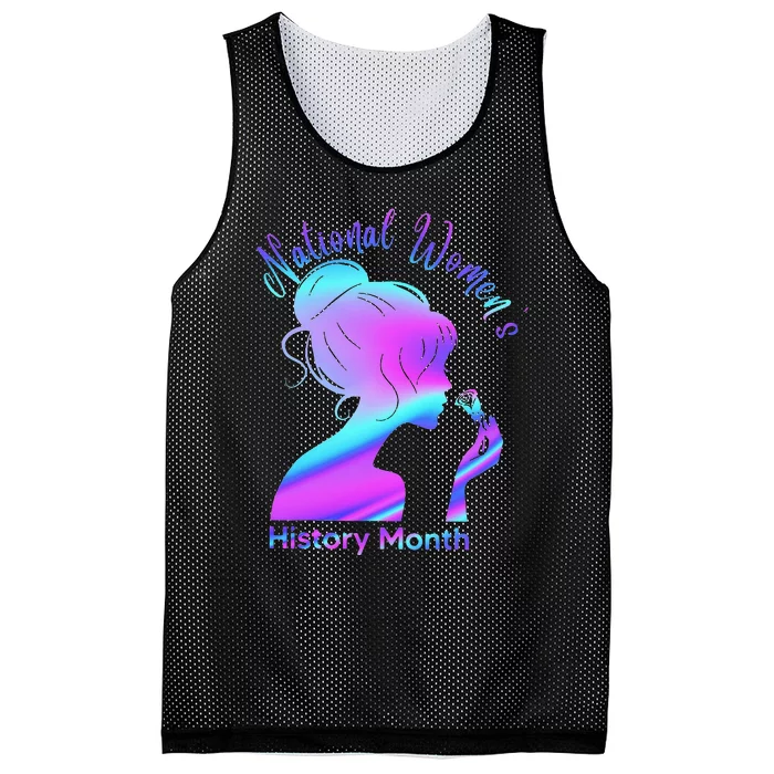 National 's History Month March Woman Mesh Reversible Basketball Jersey Tank