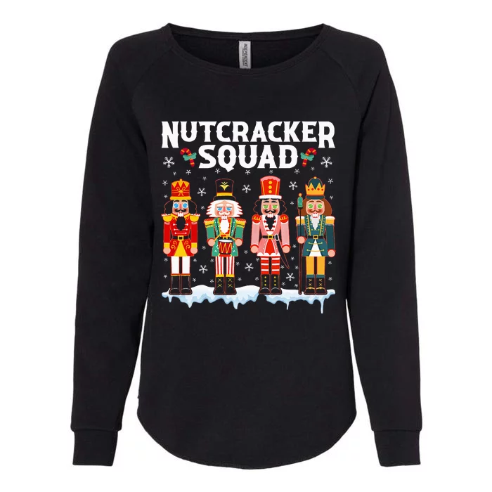 Nutcracker Squad Holiday Christmas pajama Womens California Wash Sweatshirt