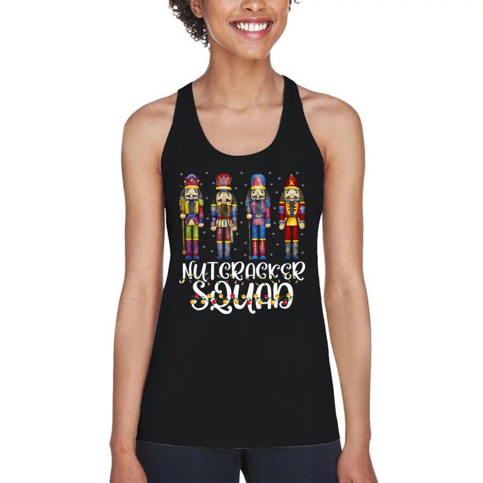 Nutcracker Squad Holiday Christmas Pajama Women's Racerback Tank