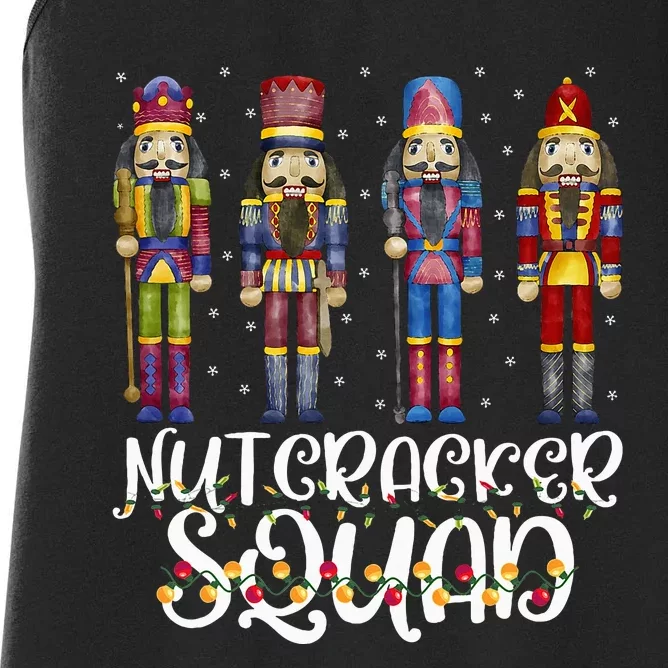 Nutcracker Squad Holiday Christmas Pajama Women's Racerback Tank