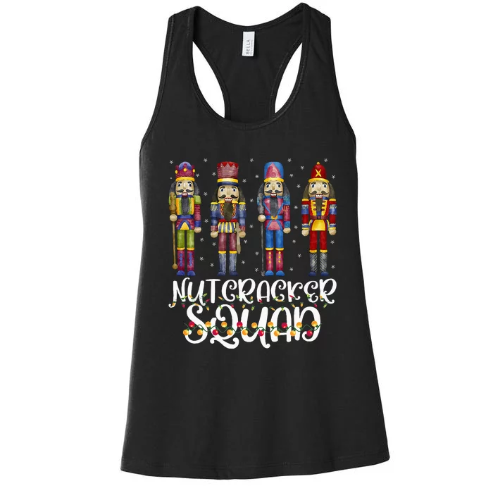 Nutcracker Squad Holiday Christmas Pajama Women's Racerback Tank