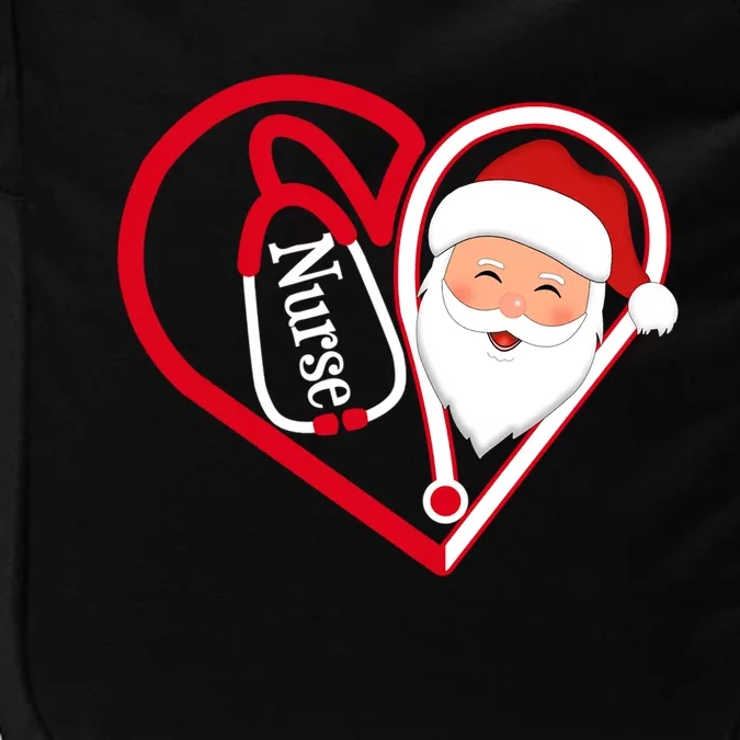 Nurse Stethoscope Heart Santa Claus Rn Lpn Nursing Christmas Cool Gift Impact Tech Backpack