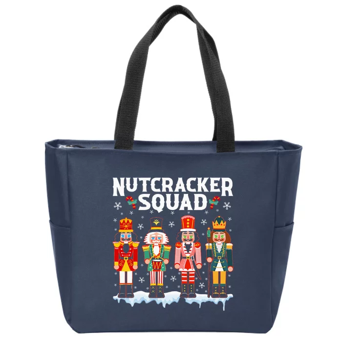 Nutcracker Squad Holiday Christmas Pajama Zip Tote Bag