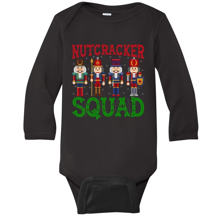 Nutcracker Squad Holiday Christmas Pajama Baby Long Sleeve Bodysuit