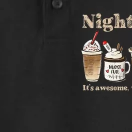 Night Shift It's Awesome! What Day is it Funny Nurse Coffee Dry Zone Grid Performance Polo