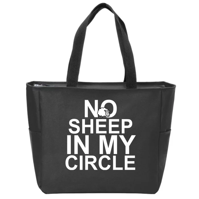 No Sheep In My Circle Zip Tote Bag