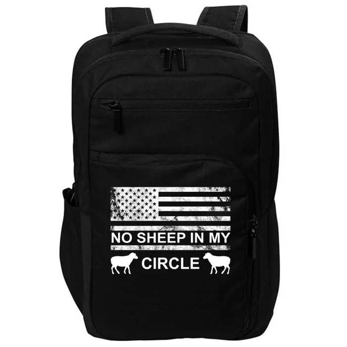 No Sheep In My Circle Vintage American Flag Impact Tech Backpack