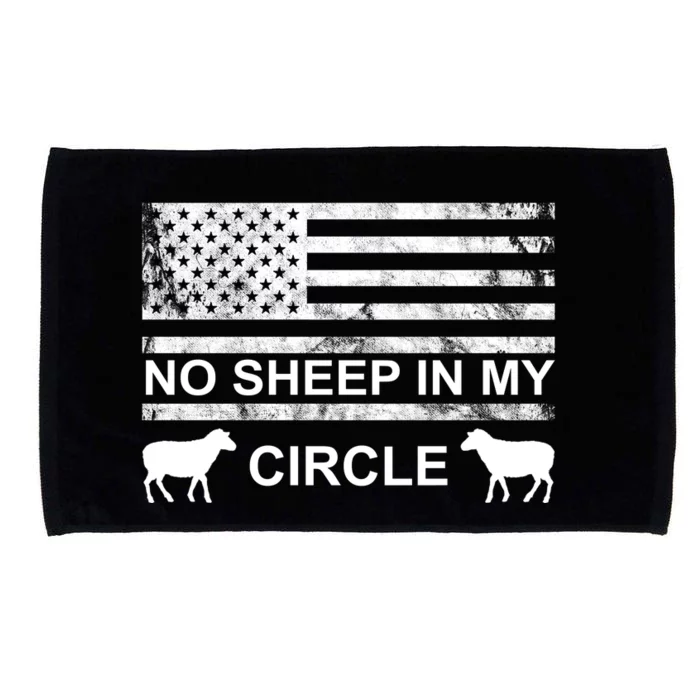 No Sheep In My Circle Vintage American Flag Microfiber Hand Towel