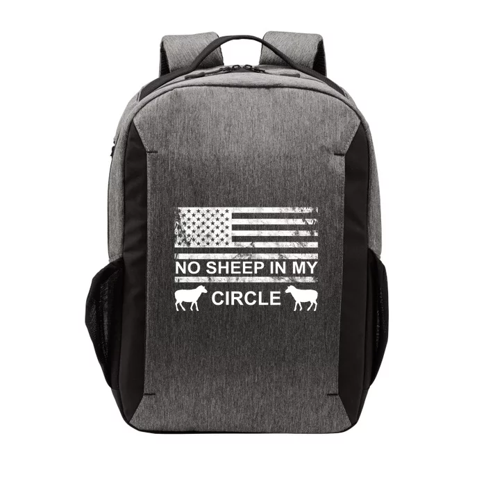 No Sheep In My Circle Vintage American Flag Vector Backpack