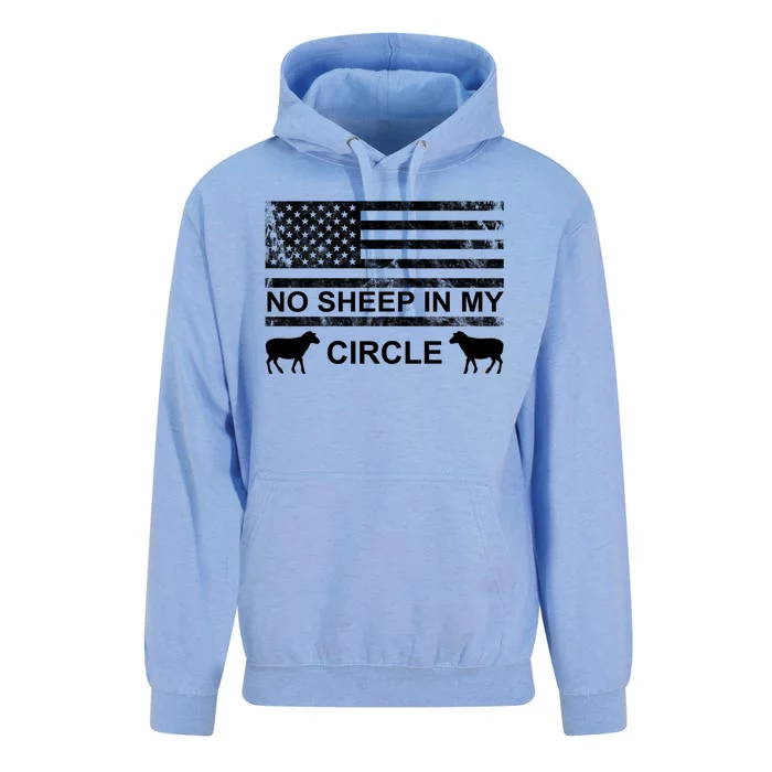 No Sheep In My Circle Vintage American Flag Unisex Surf Hoodie