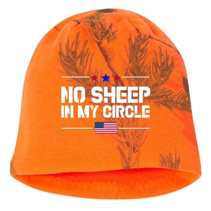 No Sheep In My Circle USA American Flag Logo Kati - Camo Knit Beanie