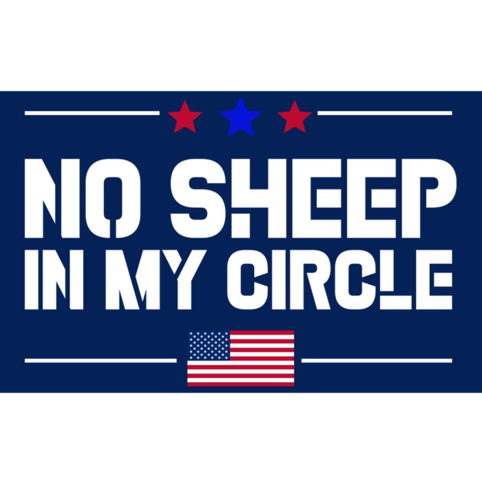 No Sheep In My Circle USA American Flag Logo Bumper Sticker