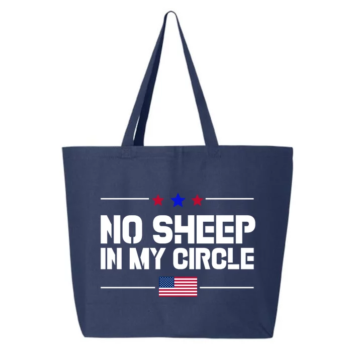 No Sheep In My Circle USA American Flag Logo 25L Jumbo Tote