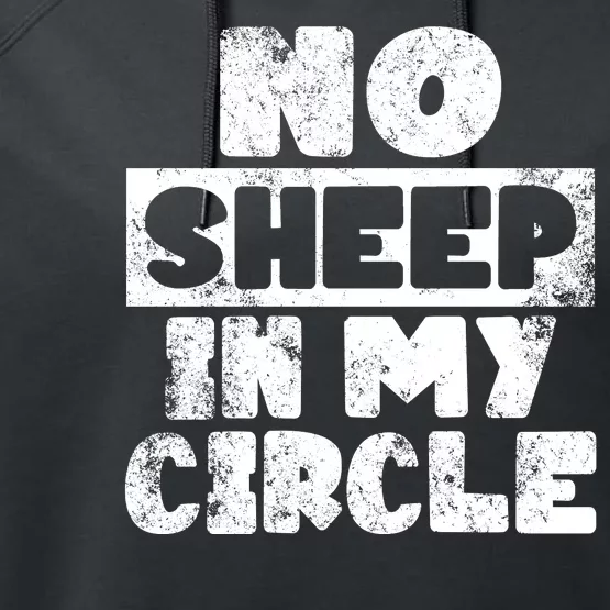 No Sheep In My Circle Distressed Performance Fleece Hoodie