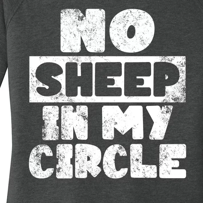 No Sheep In My Circle Distressed Women's Perfect Tri Tunic Long Sleeve Shirt