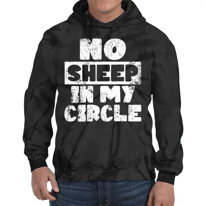 No Sheep In My Circle Distressed Tie Dye Hoodie