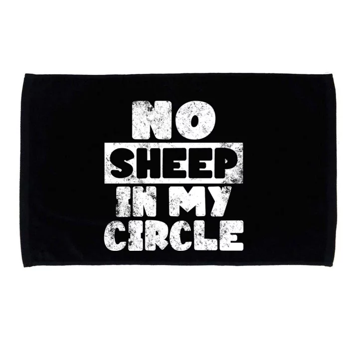 No Sheep In My Circle Distressed Microfiber Hand Towel