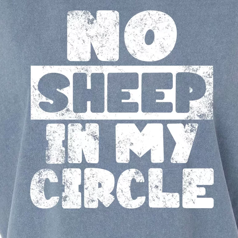 No Sheep In My Circle Distressed Garment-Dyed Women's Muscle Tee