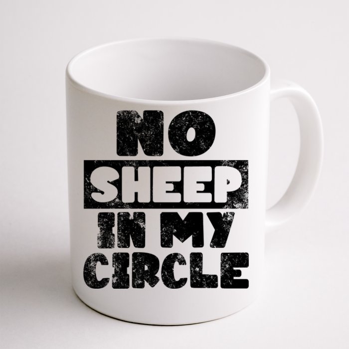 No Sheep In My Circle Distressed Front & Back Coffee Mug