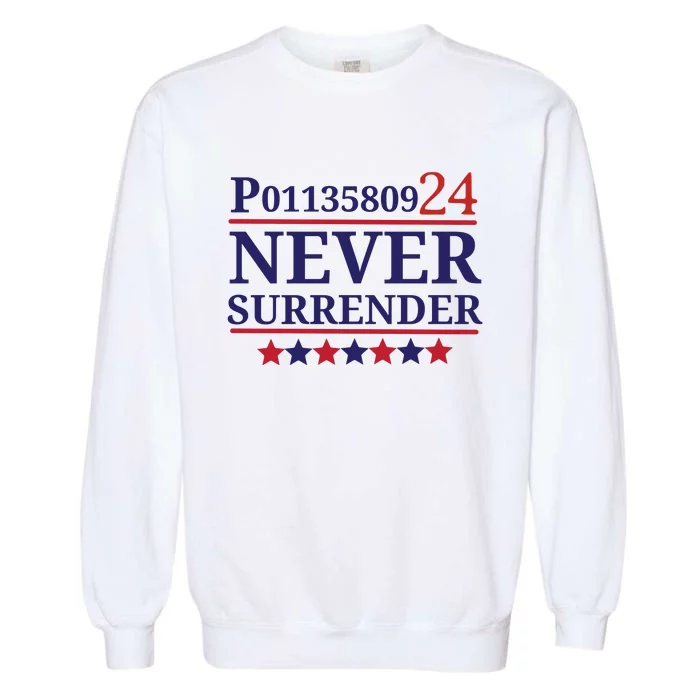 Never Surrender Inmate P01135809 Fulton County Georgia Jail Prisoner Inmate Garment-Dyed Sweatshirt