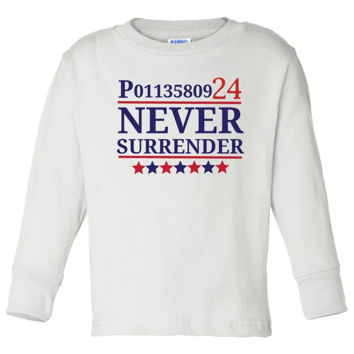 Never Surrender Inmate P01135809 Fulton County Georgia Jail Prisoner Inmate Toddler Long Sleeve Shirt