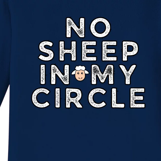 No S.H.E.E.P In My Circle Baby Long Sleeve Bodysuit