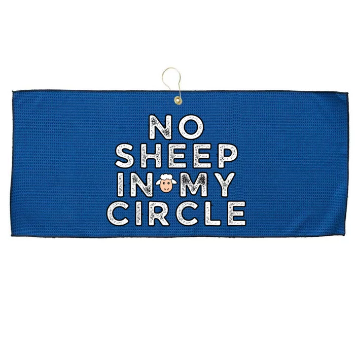 No S.H.E.E.P In My Circle Large Microfiber Waffle Golf Towel