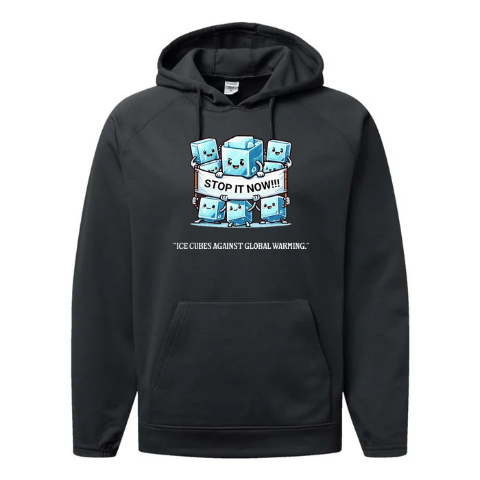 Novelty Stop It Now!!! Global Warming Awareness Performance Fleece Hoodie