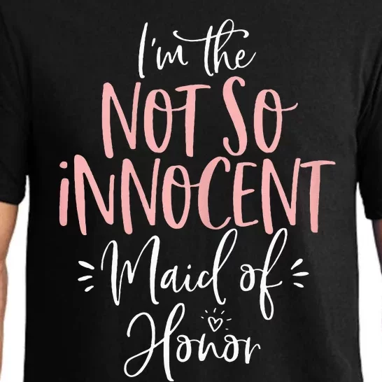 Not So Innocent Maid Of Honor Group Matching Bachelorette Pajama Set