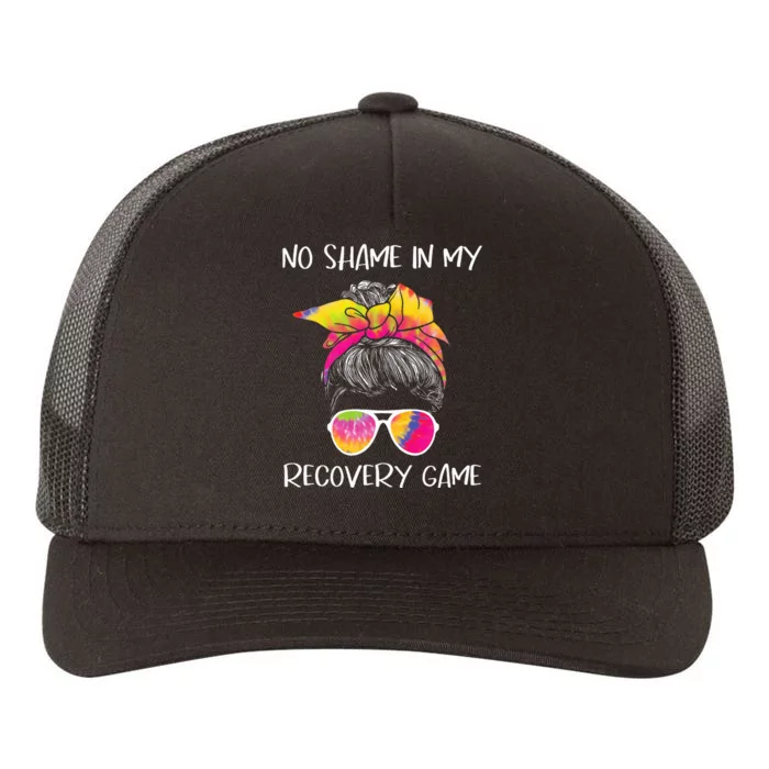 No Shame In My Recovery Game Sobriety Aa Na Anniversary Yupoong Adult 5-Panel Trucker Hat