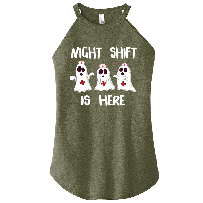 Night Shift Is Here Halloween Spooky Nurse Cool Gift Women’s Perfect Tri Rocker Tank