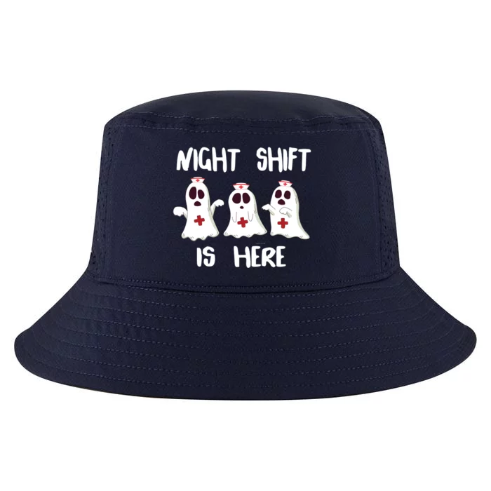 Night Shift Is Here Halloween Spooky Nurse Cool Gift Cool Comfort Performance Bucket Hat