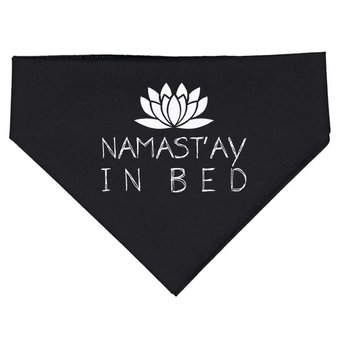 Nama Stay In Bed Funny Zen Yoga Buddhism Namaste USA-Made Doggie Bandana