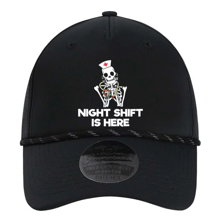 Night Shift Is Here Funny Skeleton Nurse Halloween Performance The Dyno Cap