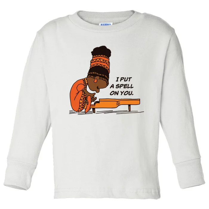 Nina Simone I Put A Spell On You Toddler Long Sleeve Shirt