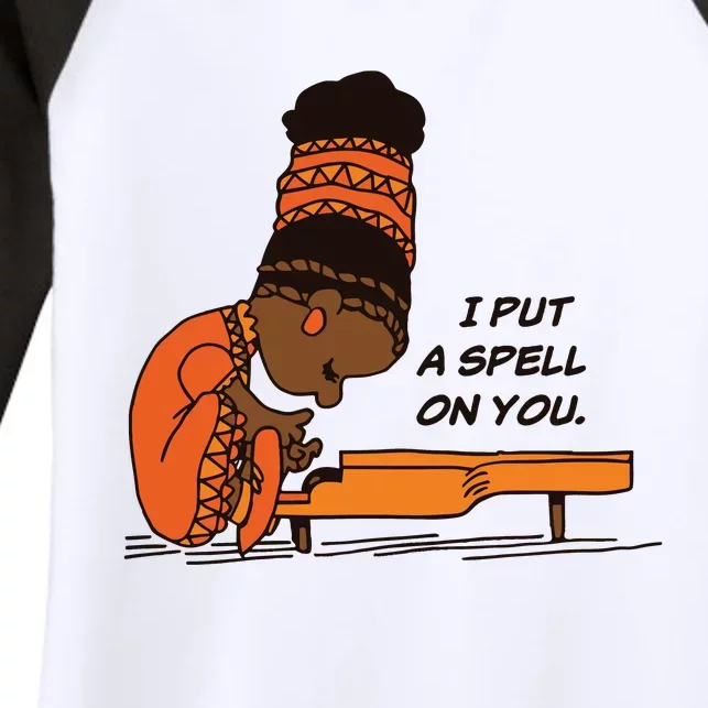 Nina Simone I Put A Spell On You Women's Tri-Blend 3/4-Sleeve Raglan Shirt