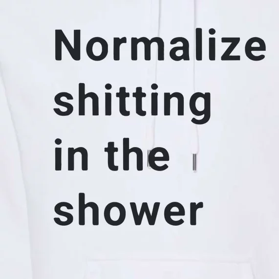 Normalize Shitting In The Shower Dank Meme Premium Hoodie