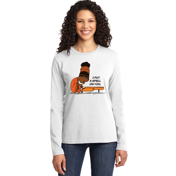 Nina Simone I Put A Spell On You Ladies Long Sleeve Shirt